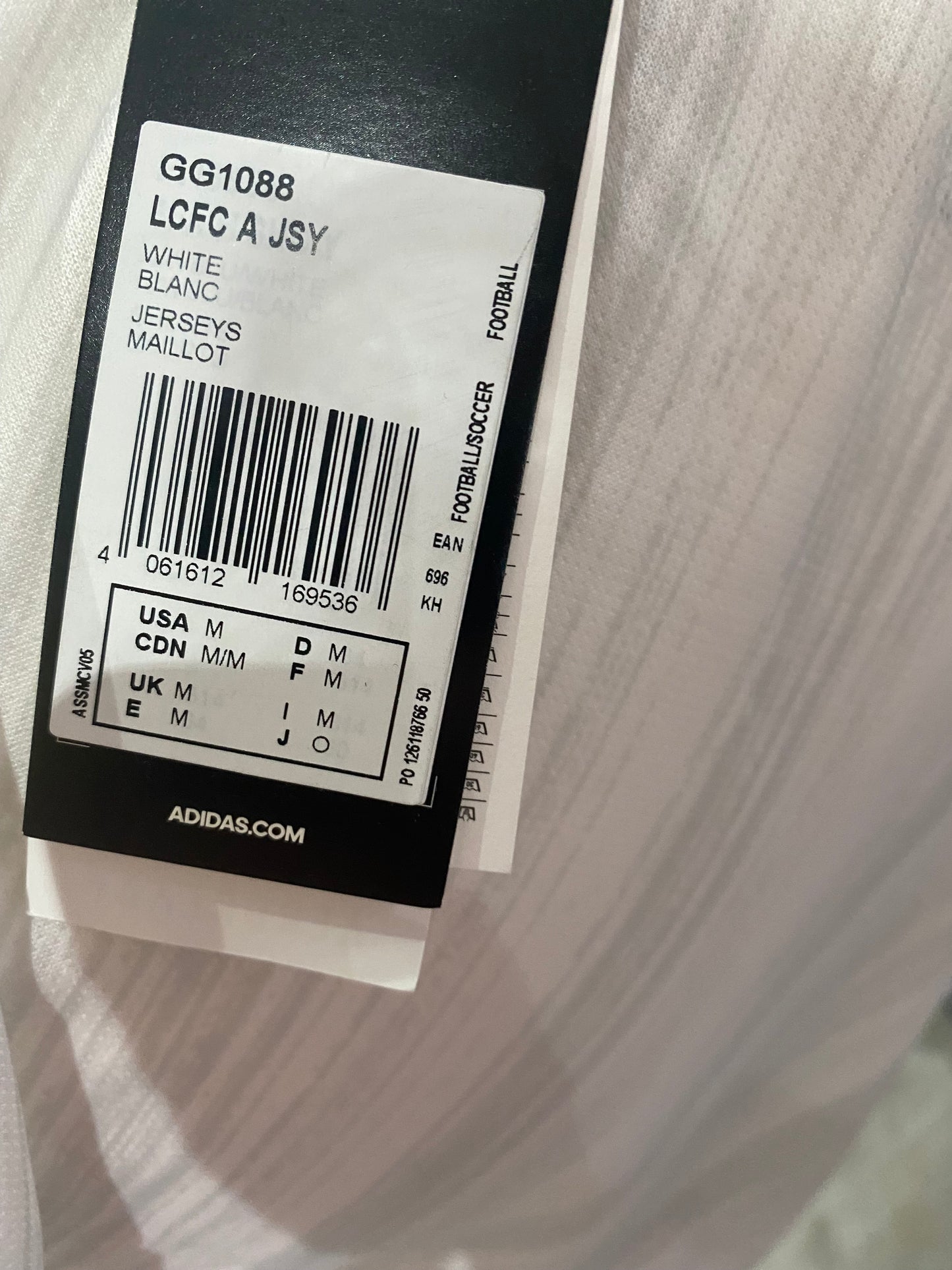 Leicester City 2020-21 Away Sponsorless Shirt Mens Medium - Includes Fee Printing