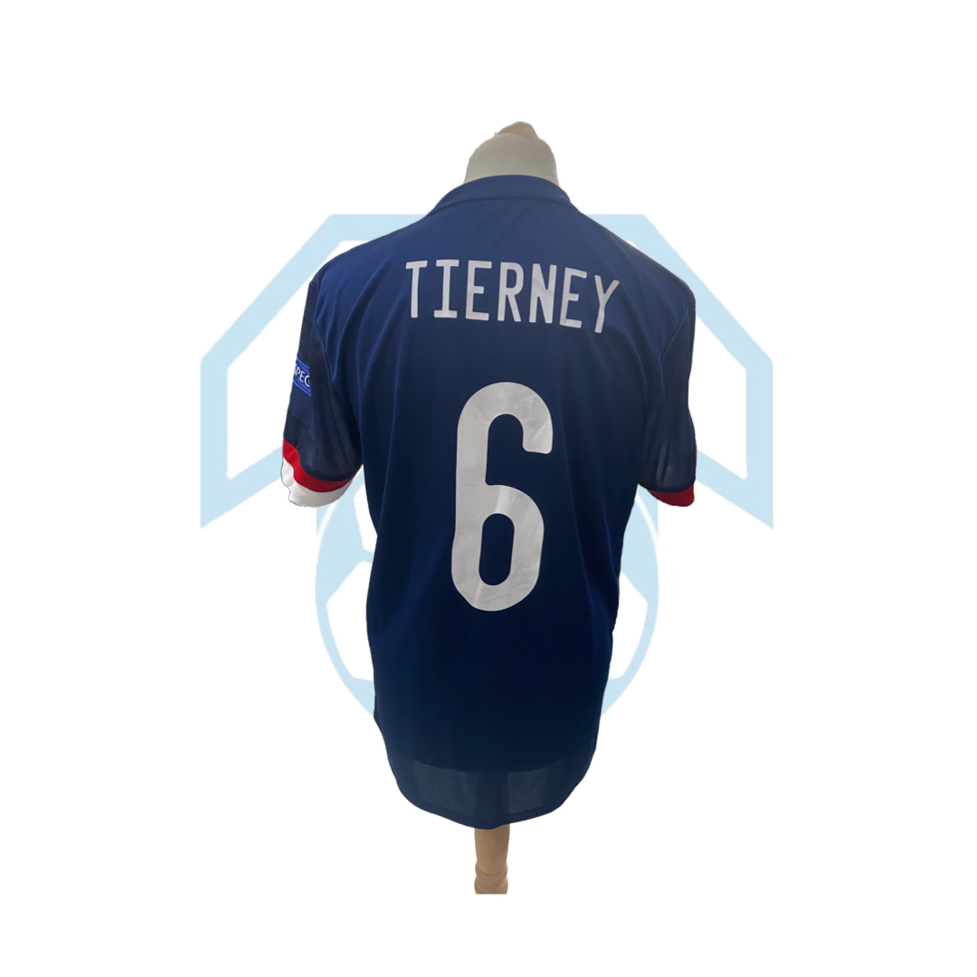 Tierney 6 Scotland 2020-21 with Euro 202 badges - Home Shirt Mens Large - BNWT