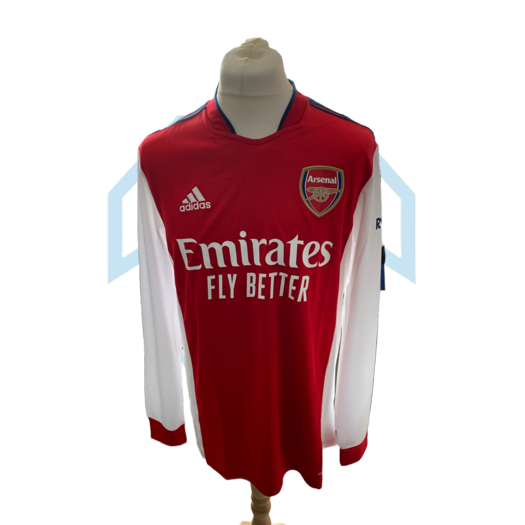 Arsenal 2021 22 Home Long Sleeve Shirt Mens Large BNWT Includes Fr Premier Shirt Printing