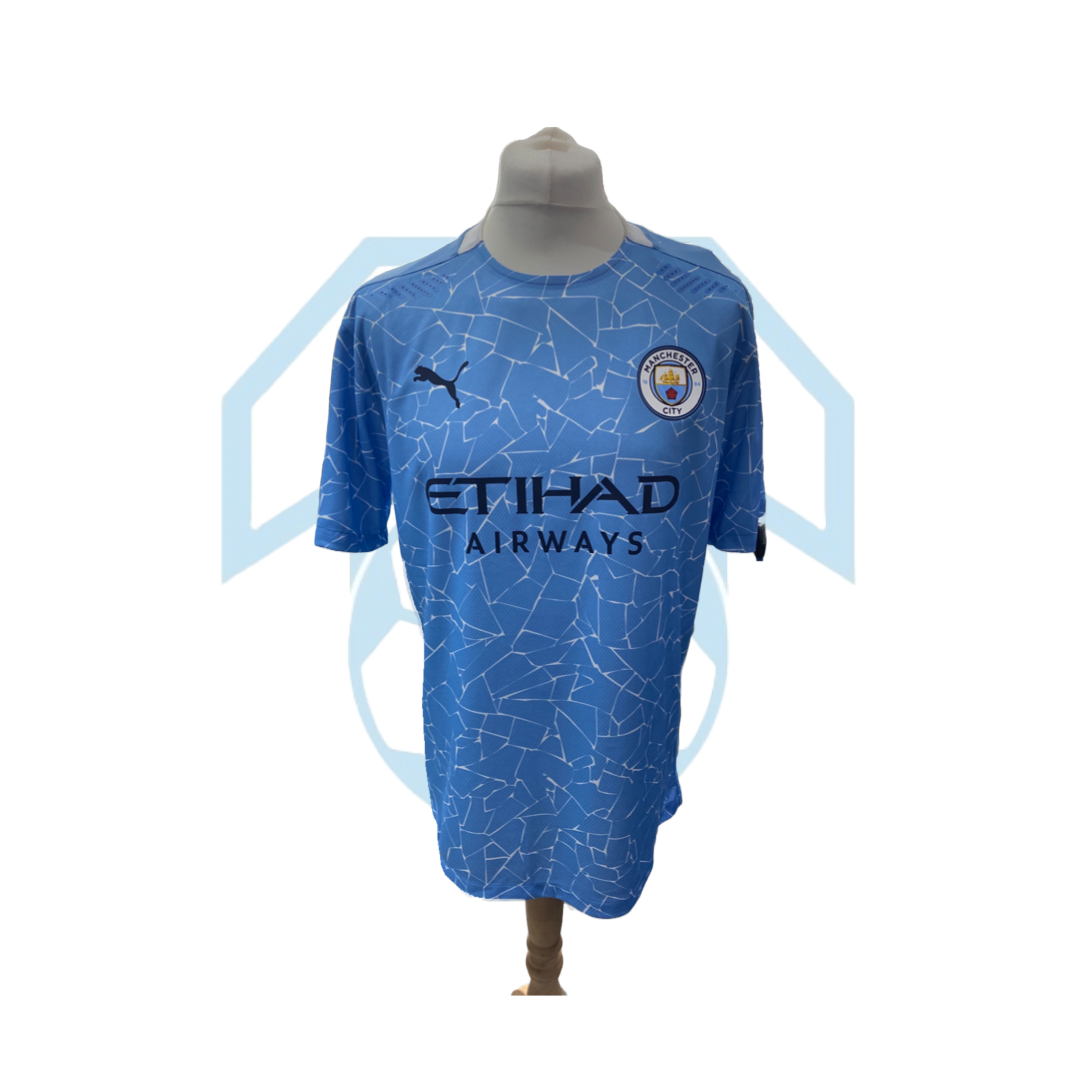 Manchester City 2020 21 Home Authentic Shirt Mens XL BNWT Includes Premier Shirt Printing