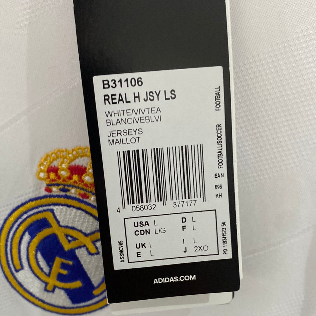 Bale 11 UCL Final Real Madrid Long Sleeve Home Shirt 2017-18 Men's Large Brand New With Tags