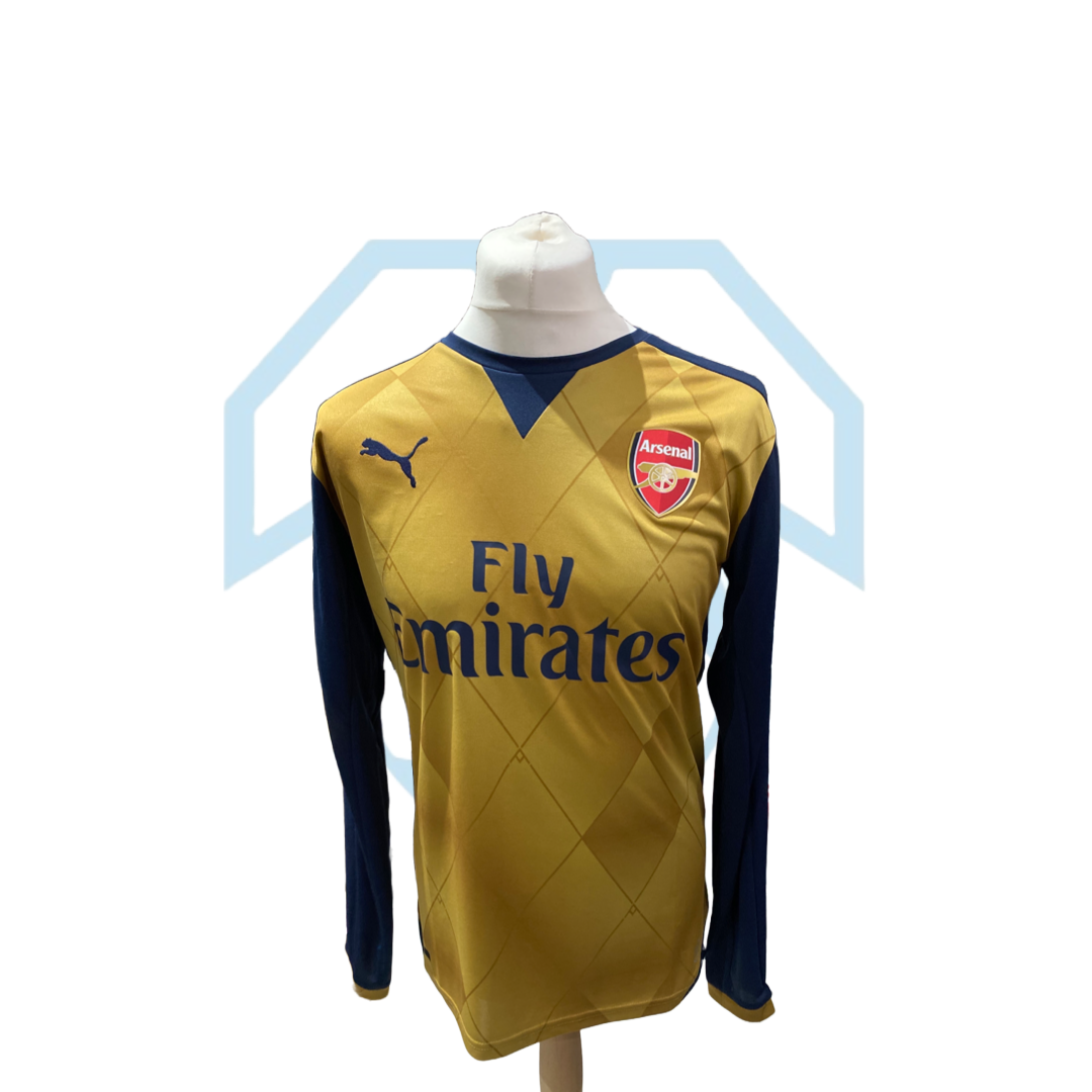 Mikel Arteta Signed Arsenal 2015-16 Away Long Sleeve Arsenal Shirt