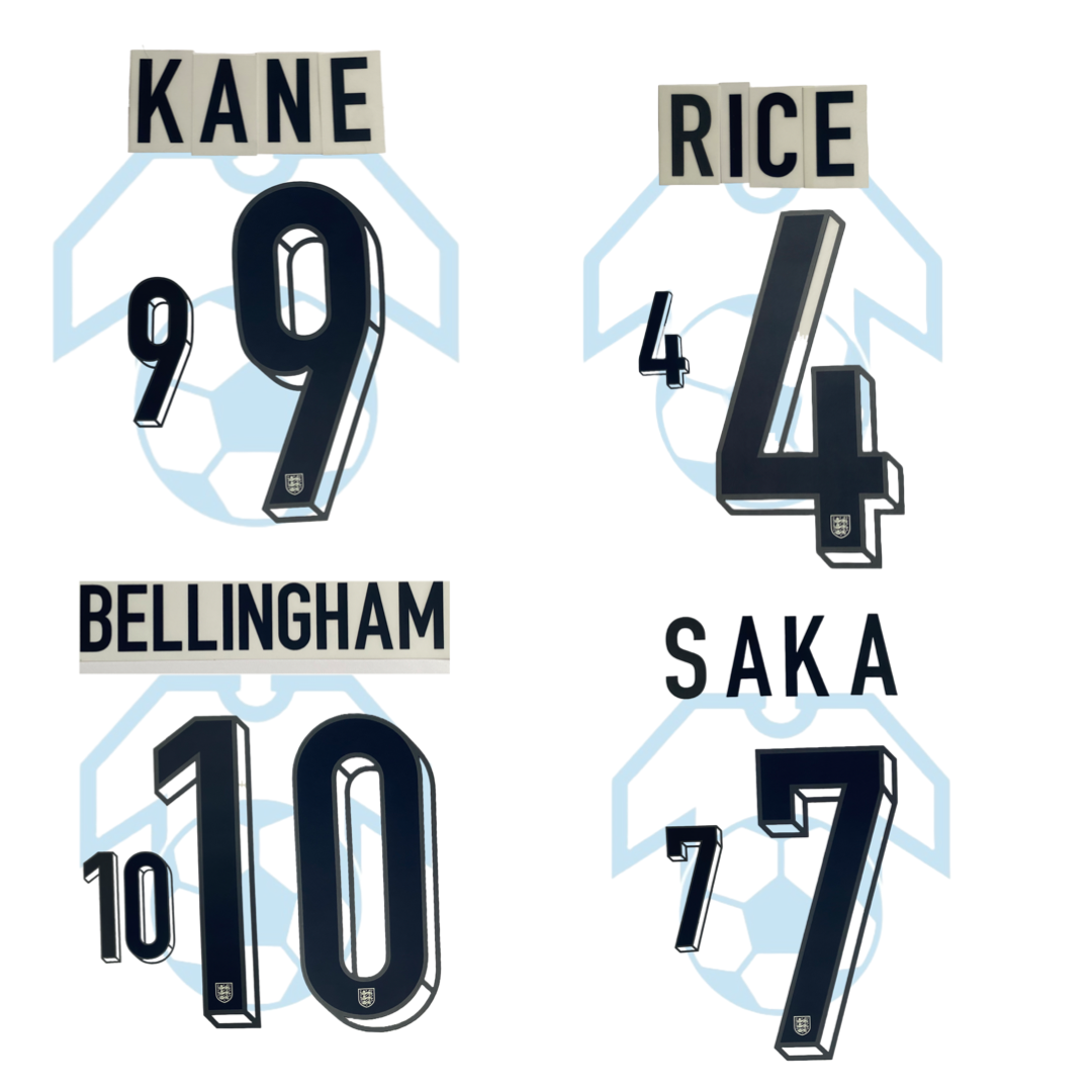 England Euro 2024 Squad Home Player Size Name and Number – Premier