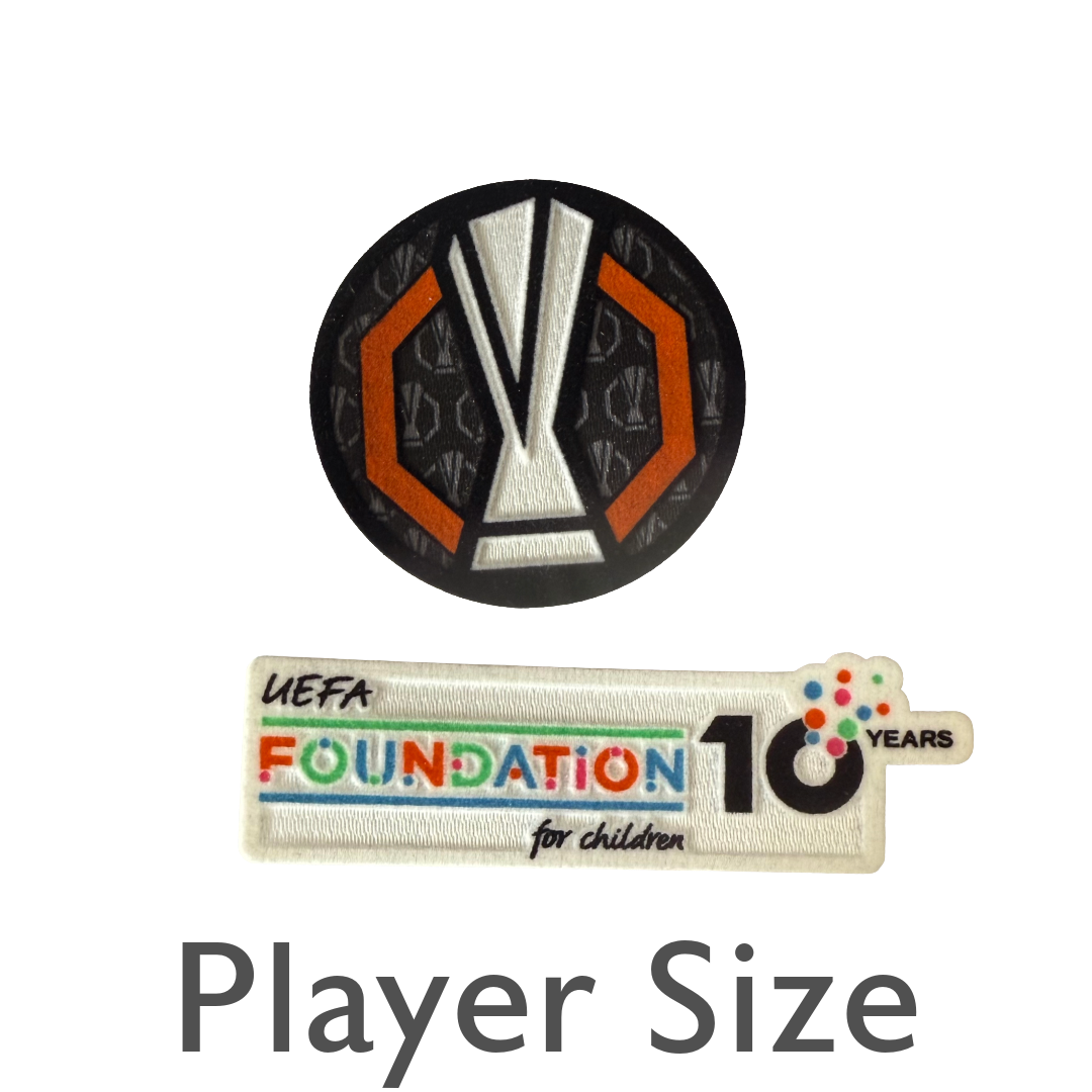 Europa League Sleeve Badges 2025/26 - Trophy Badge and UEFA Federation Patch (10 Years)