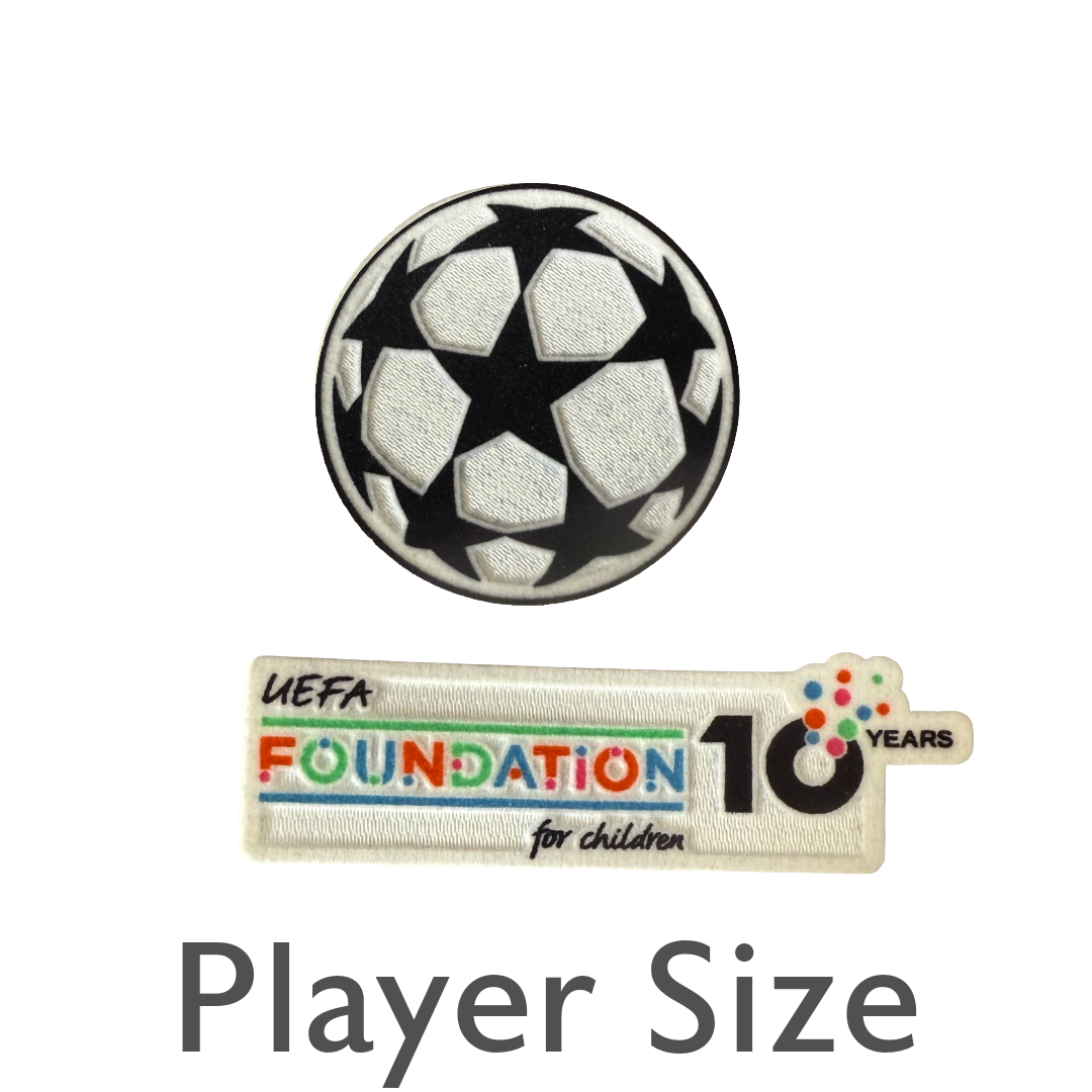 Champions League Sleeve Badges 2025/26 - Starball and UEFA Federation Patch (10 Years)