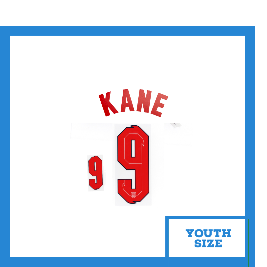 Kane 9 England 2020 Home Youth Size Name and Number