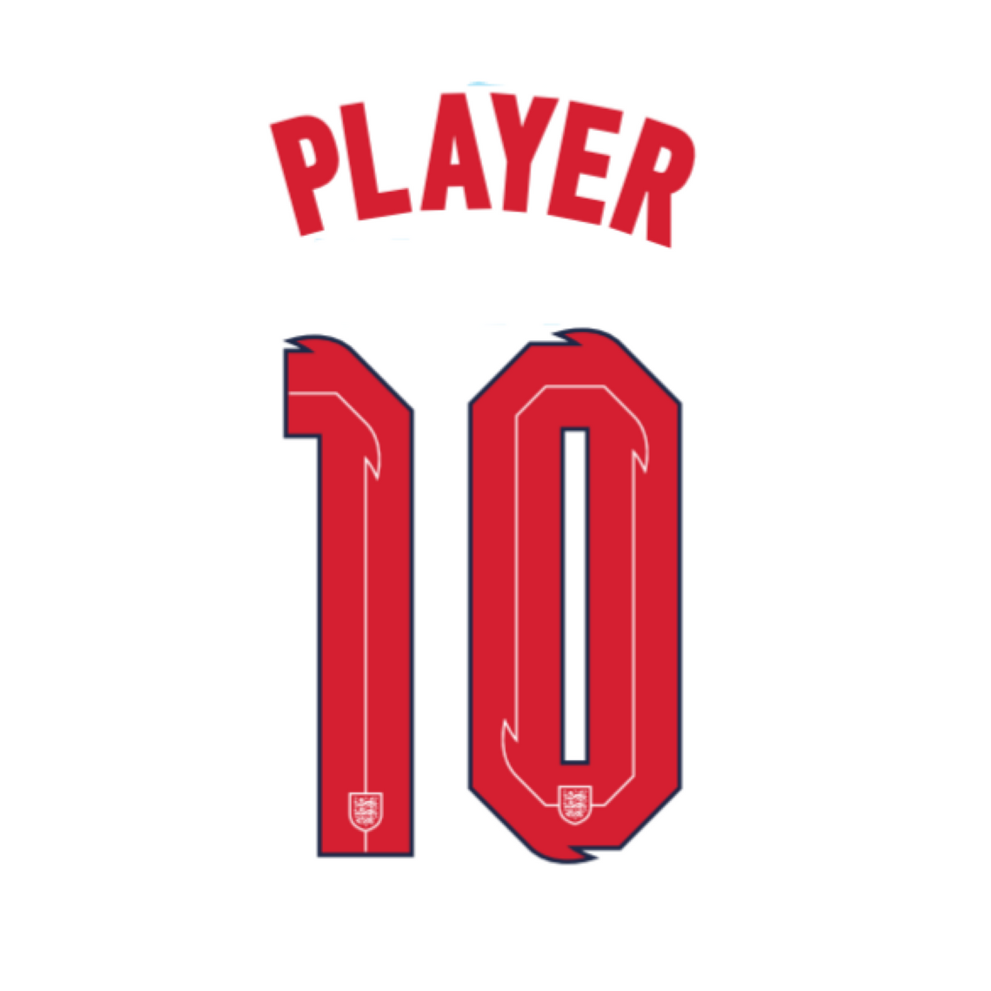 2020-21 England Home Custom Player Size Name Set