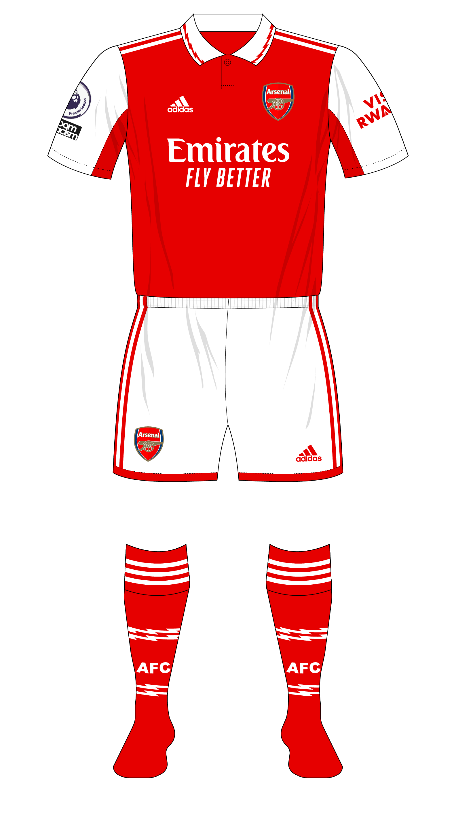 Arsenal 2022 23 Hero Nameset and Number