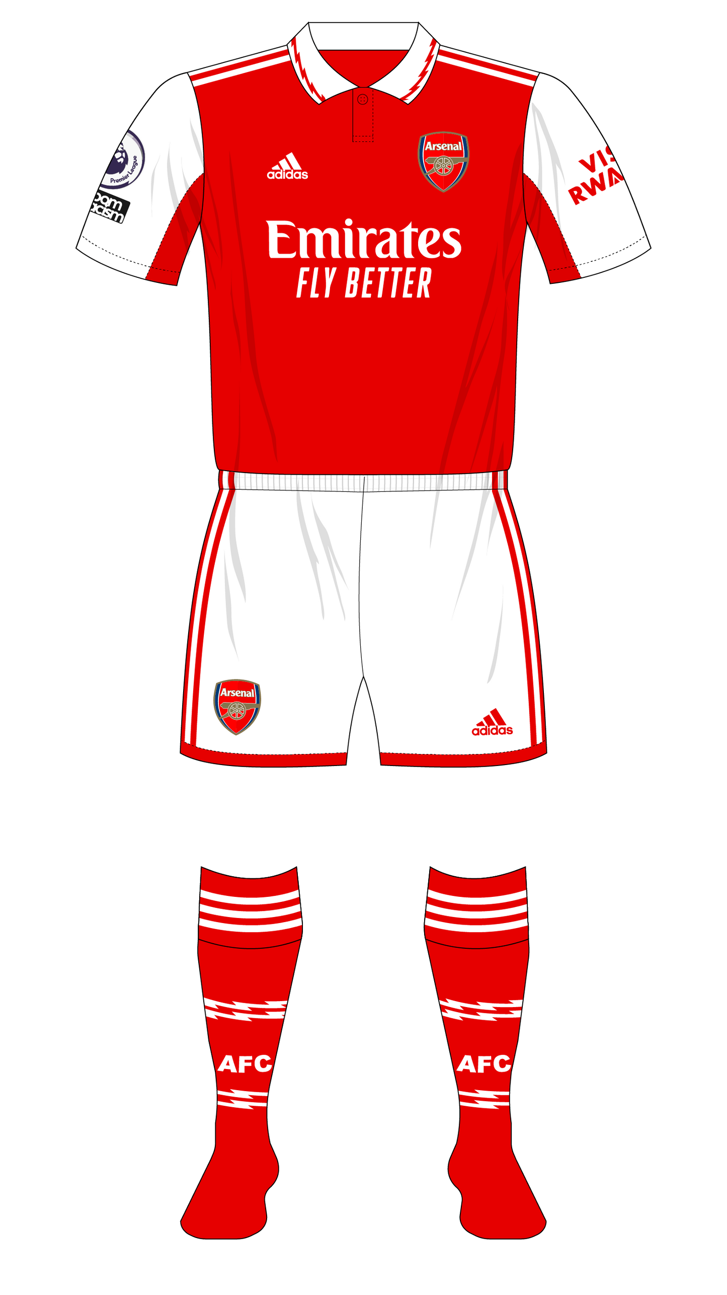 Arsenal 2022-23 Shirt Namesets, Numbers & Printing