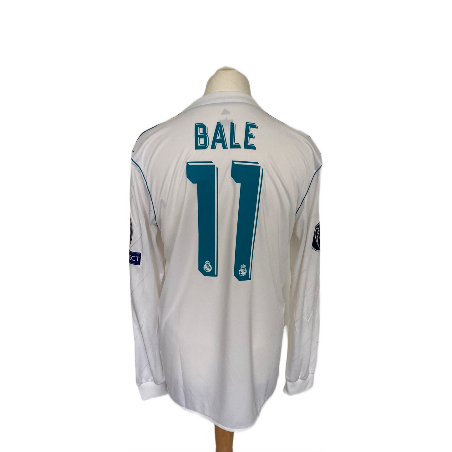 Bale 11 UCL Final Real Madrid Long Sleeve Home Shirt 2017-18 Men's Large Brand New With Tags