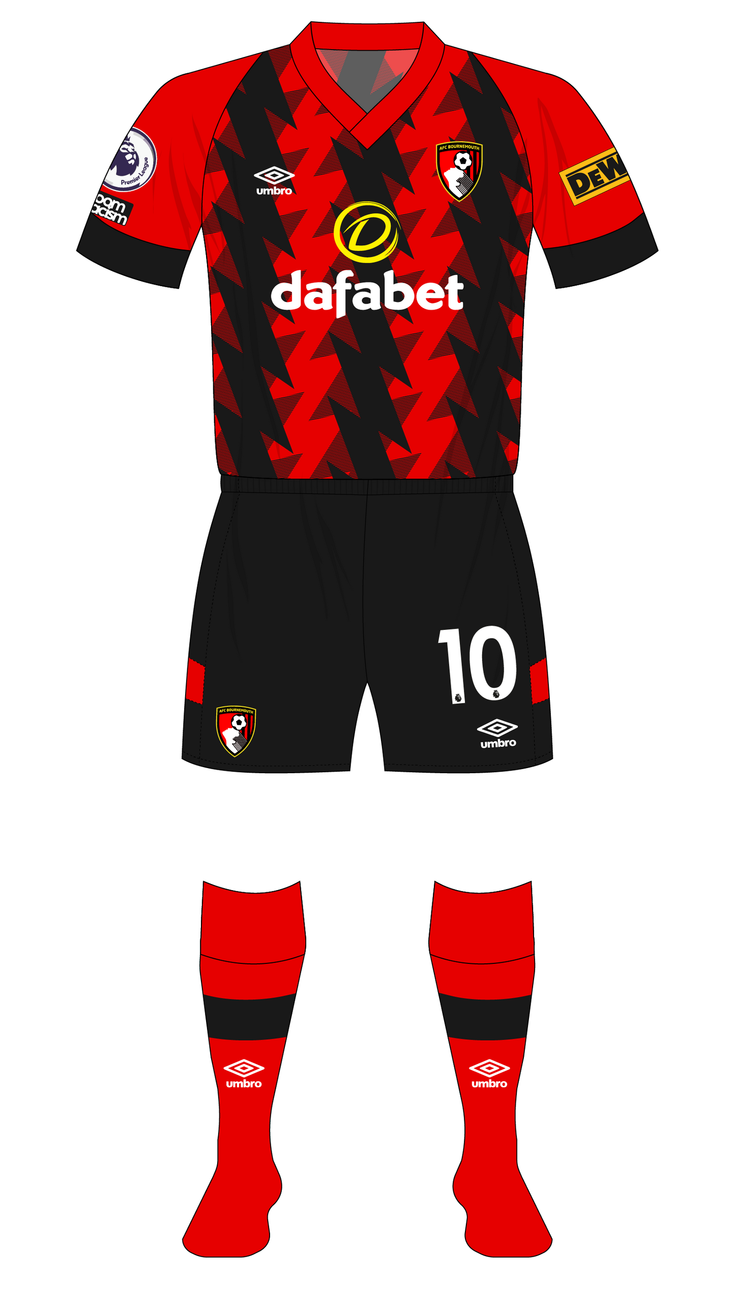 Bournemouth 2022-23 Shirt Namesets, Numbers & Printing