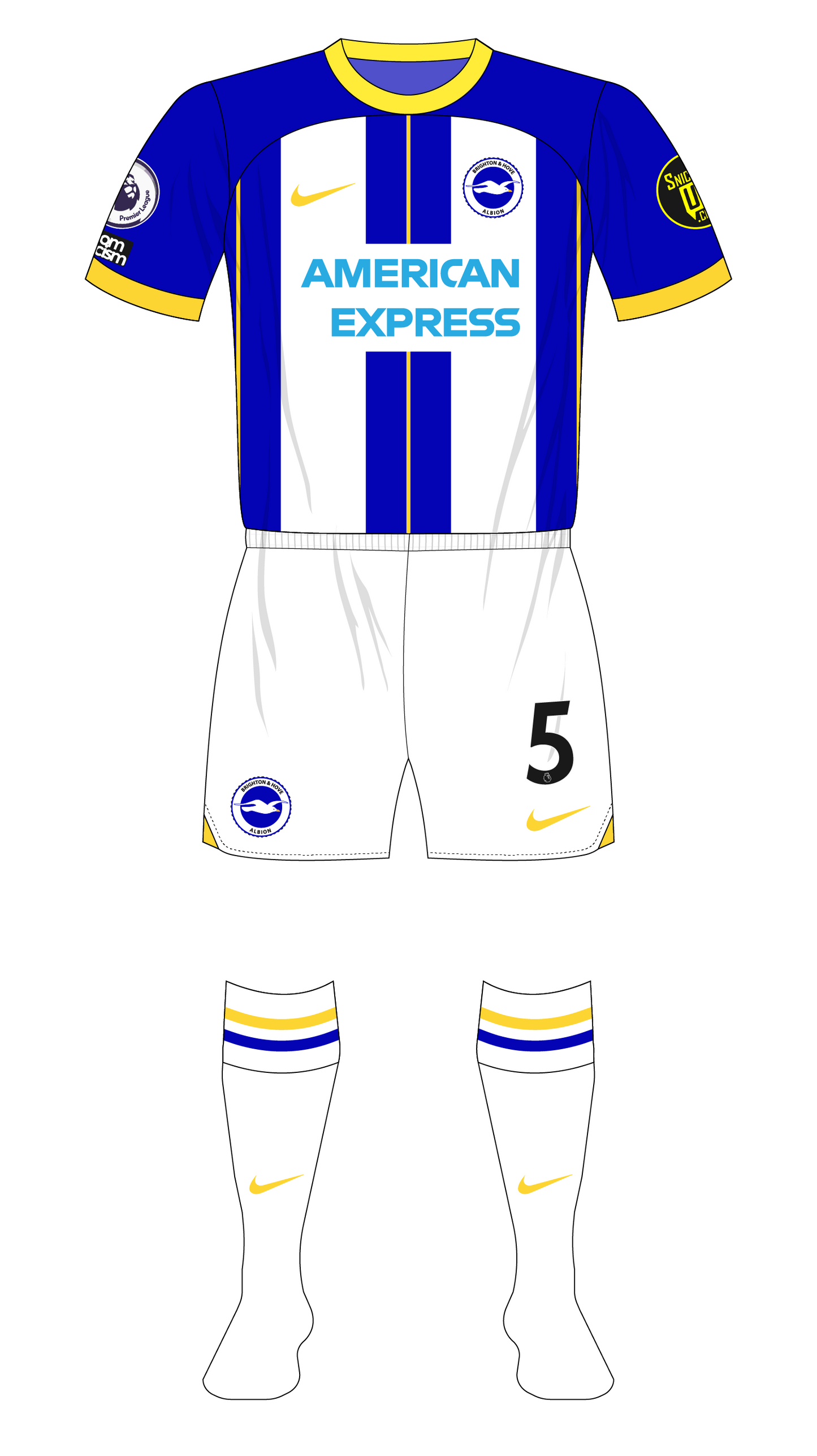 Brighton and Hove Albion 2022-23 Shirt Namesets, Numbers & Printing