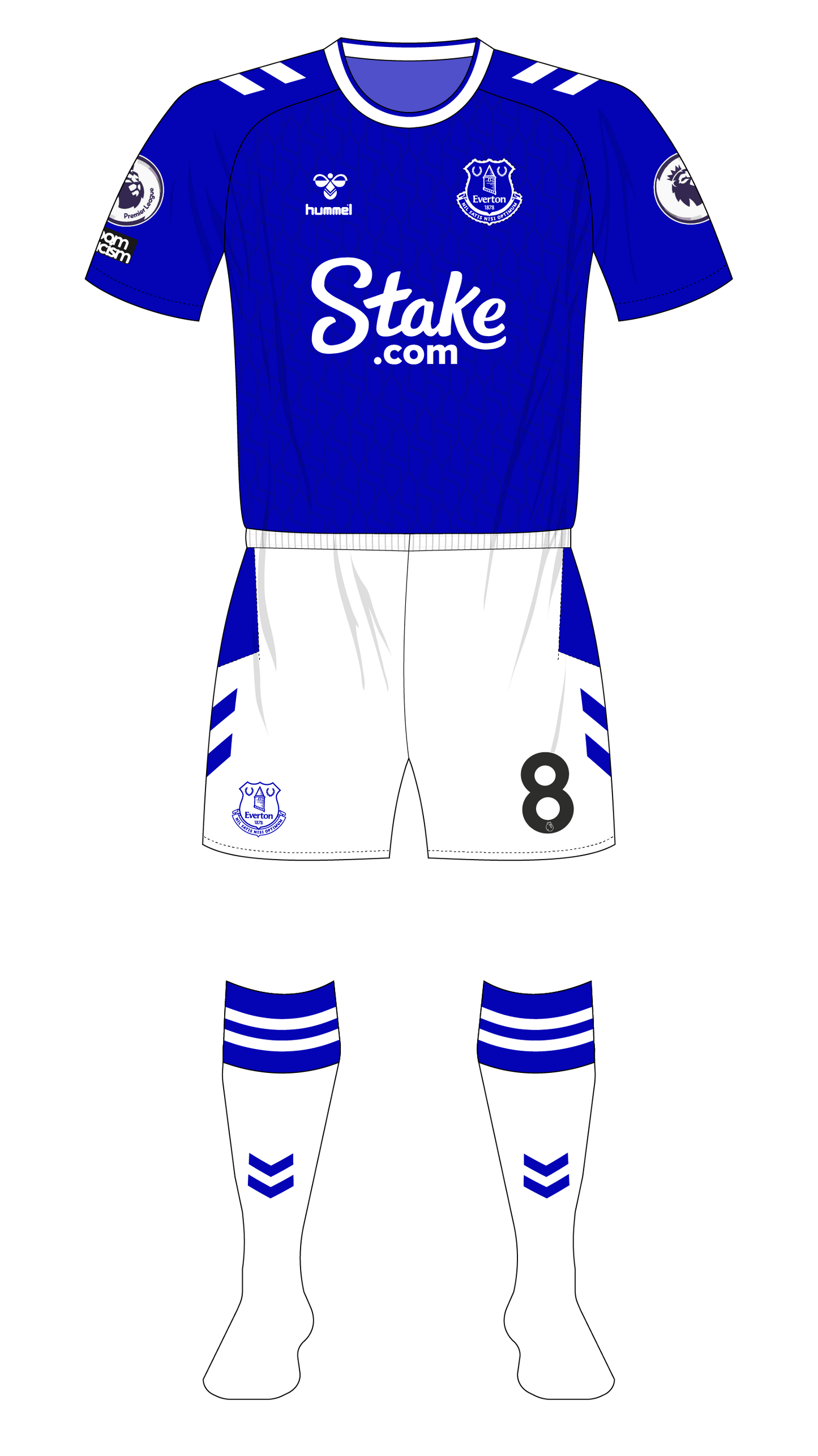Everton 2022-23 Shirt Namesets, Numbers & Printing