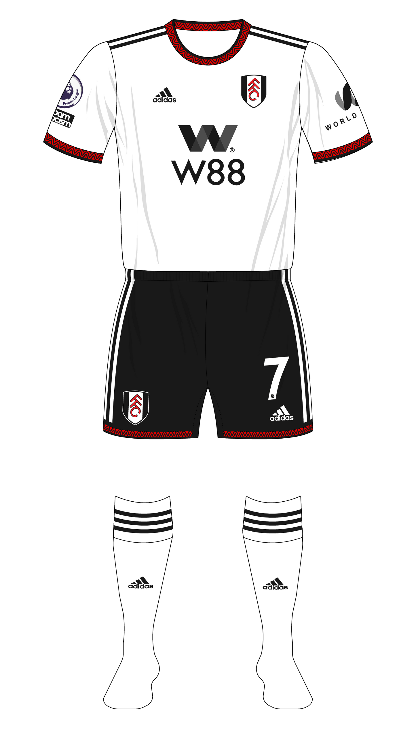 Fulham 2022-23 Shirt Namesets, Numbers & Printing