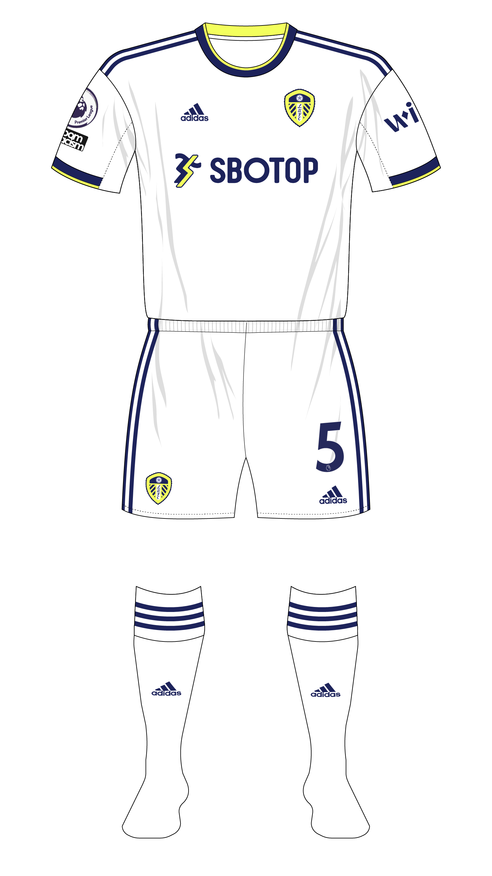 Premier League Leeds United Adidas Jersey Adidas 2020-21 Leeds