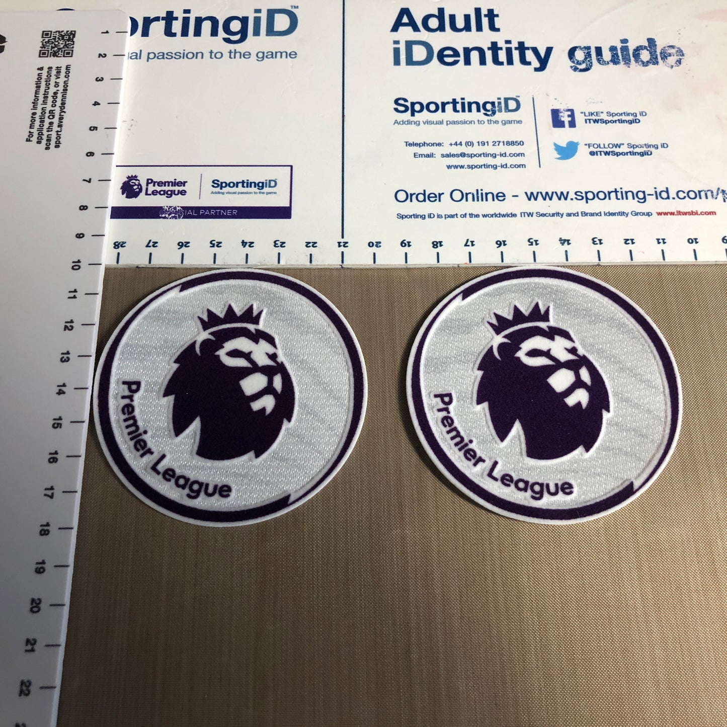 2x Player Size 80mm Premier League Badge 2016-2019