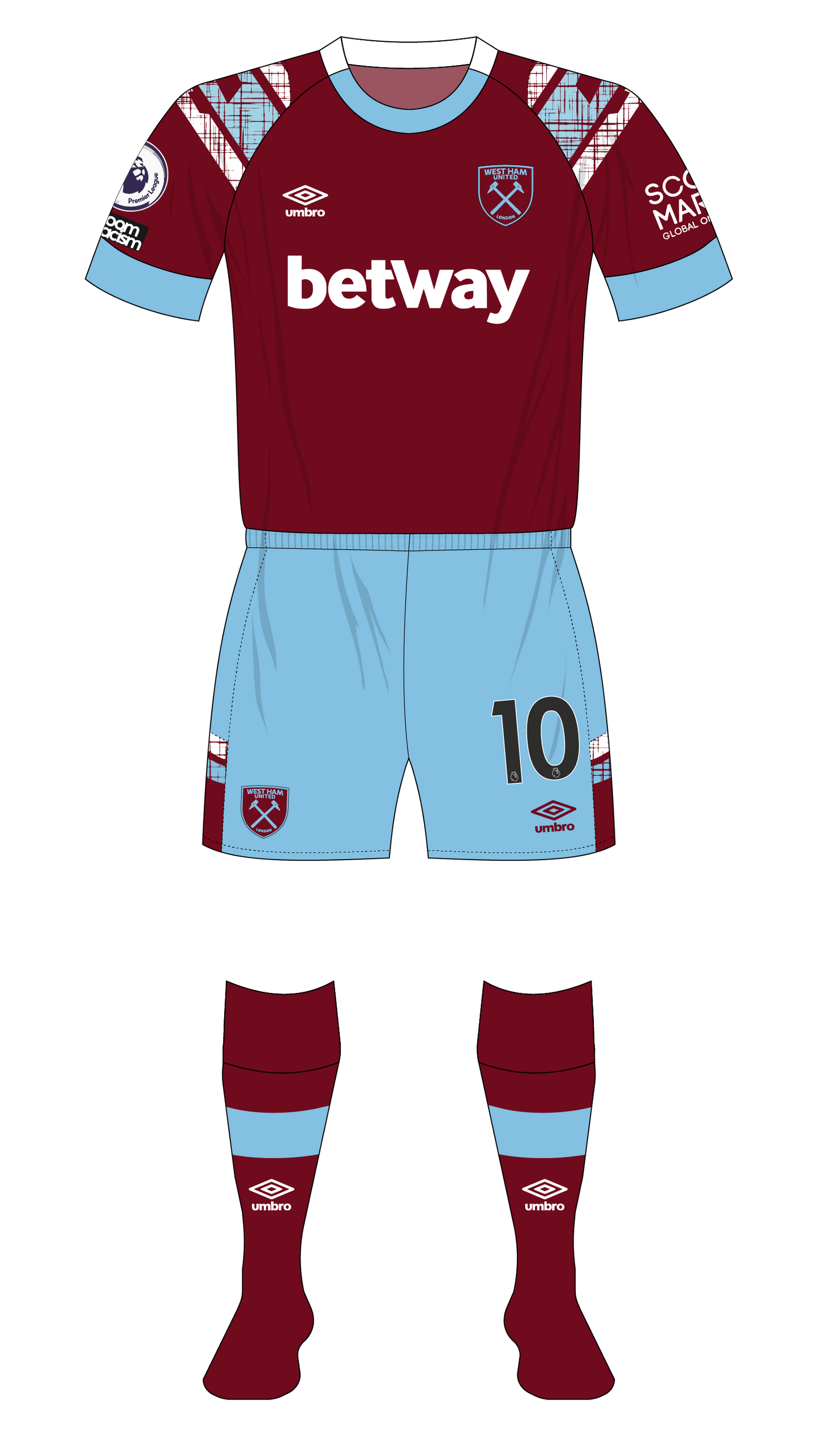 West Ham 2022-23 Hero Nameset and Number