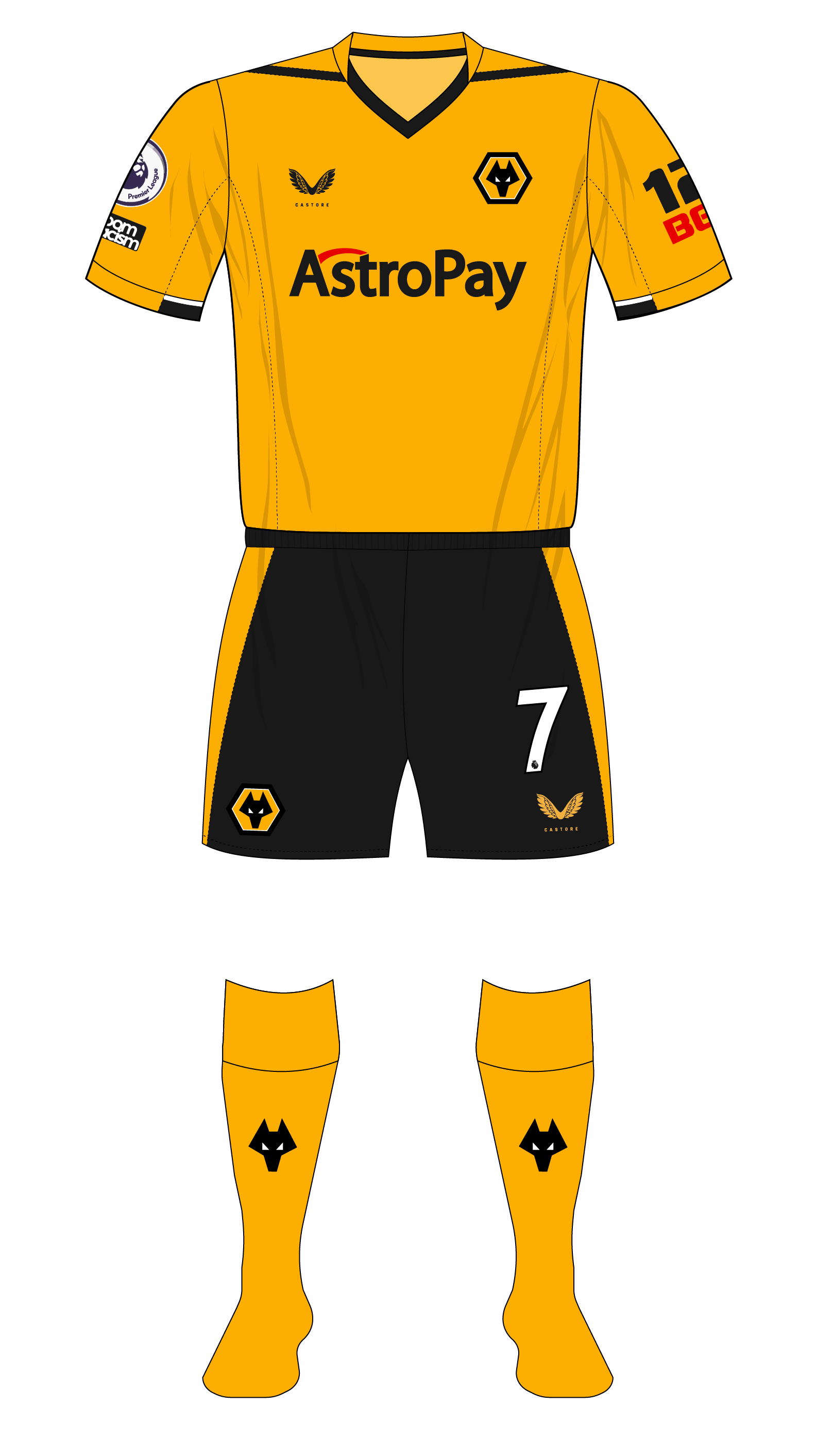 Wolves hot sale jersey epl