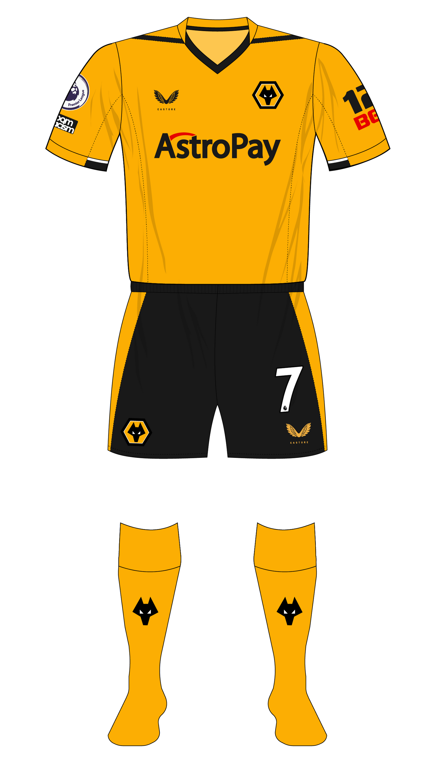 Wolves 2022-23 Hero Nameset and Number