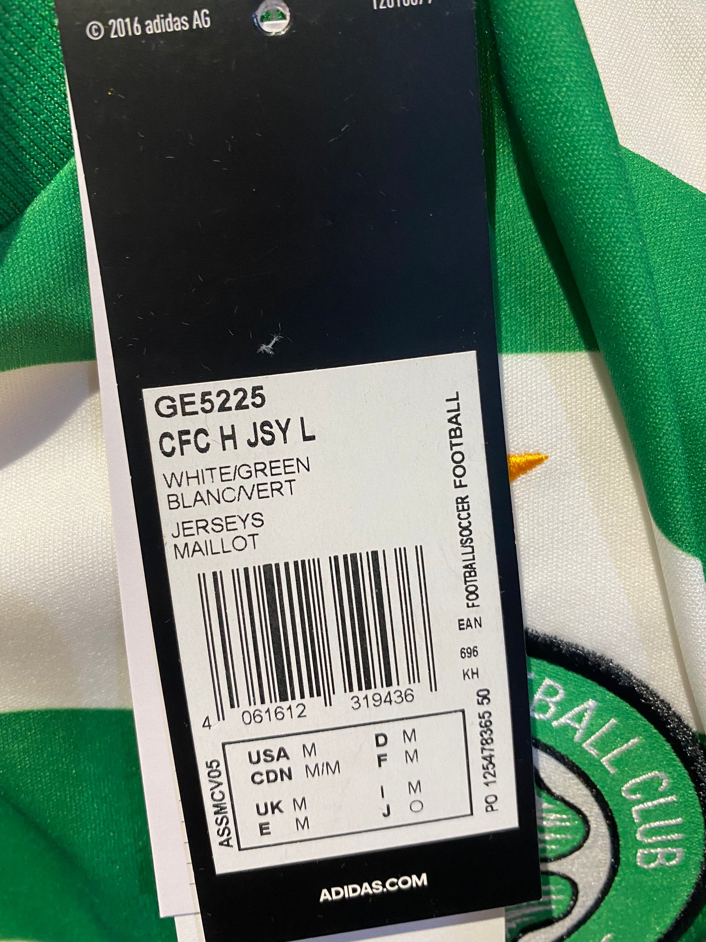 Celtic Home 2020-21 Long Sleeve Home Shirt Mens Medium