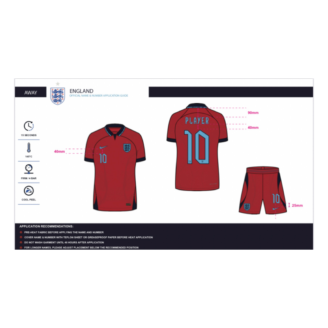 Saka 17 England 2022-23 Away Player Size Name and Number