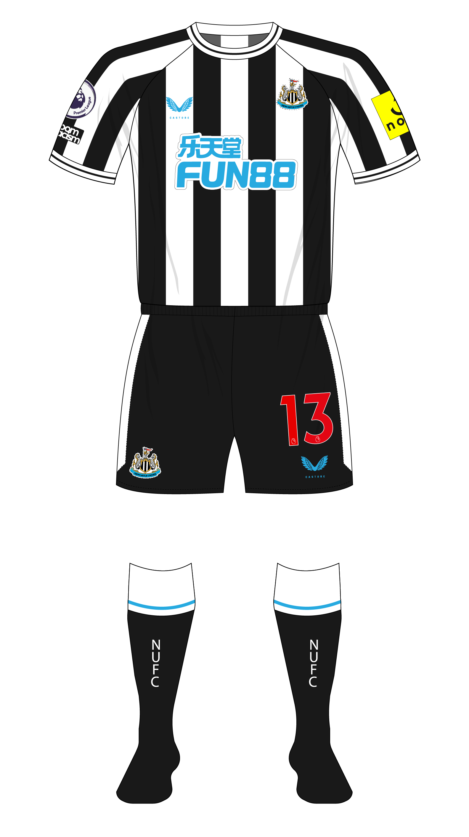 Newcastle United 2022-23 Hero Nameset and Number – Premier Shirt