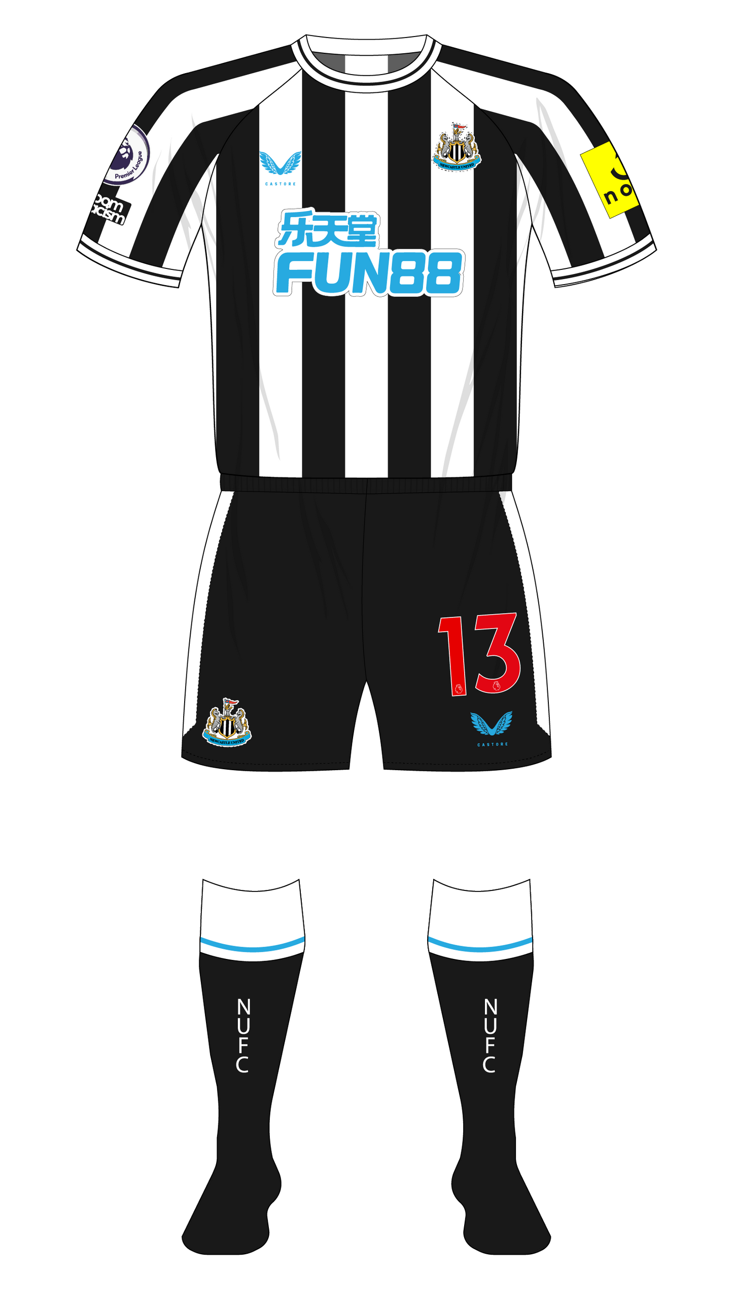 Newcastle United 2022-23 Shirt Namesets, Numbers & Printing