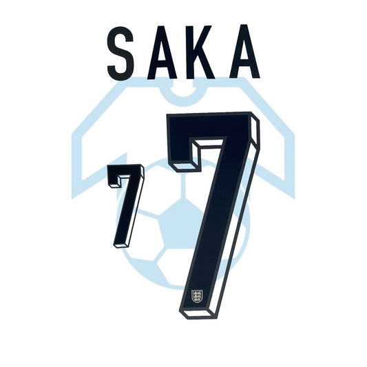 Saka 7 England 2024-25 Home Player Size Name and Number