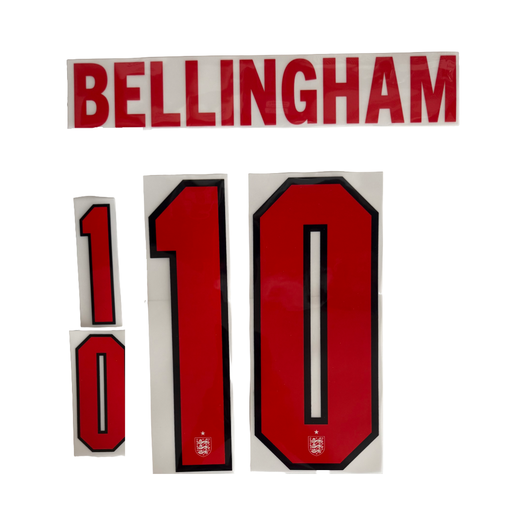 Bellingham 10 England 2026-28 Home Player Size Name and Number