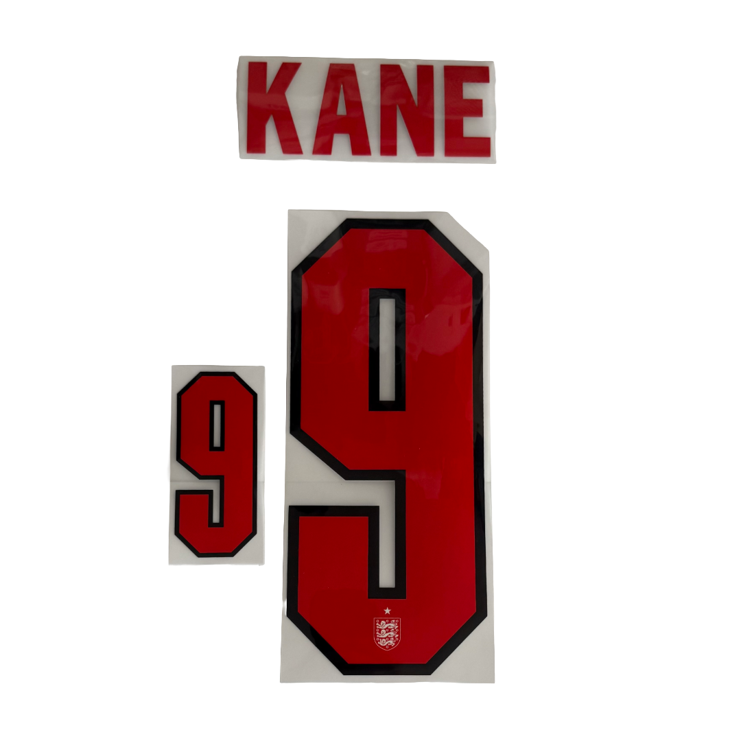 Kane 9 England 2026-28 Home Player Size Name and Number (Copy) (Copy)