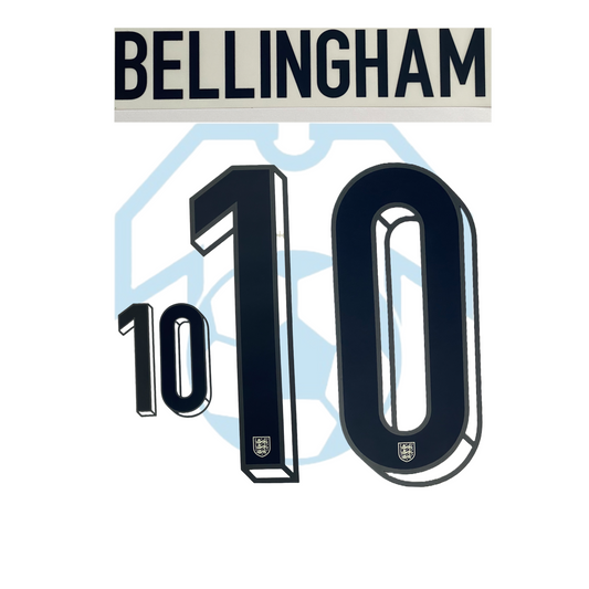Bellingham 10 England 2024-25 Home Player Size Name and Number