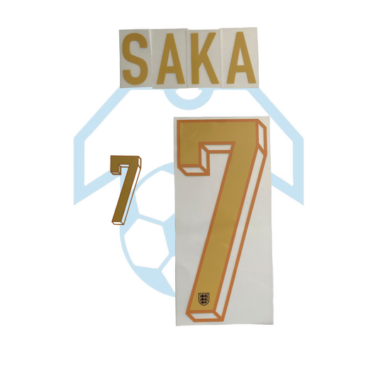 Saka 7 England 2024-25 Away Player Size Name and Number