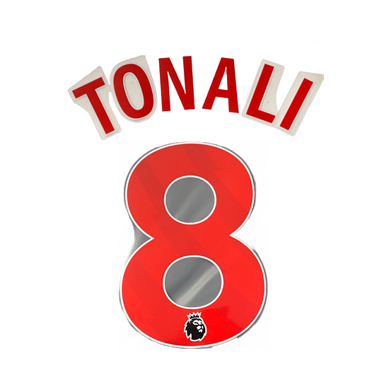 Tonali 8 Player Size 2023/24 Premier League Red Name and Number