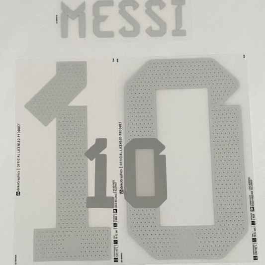 Messi 10 Argentina 2022 World Cup 2 Star Player Size Away Nameset
