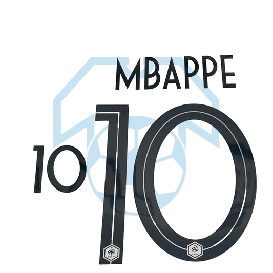 Mbappe 10 France 2018 World Cup Away star Player Size Nameset
