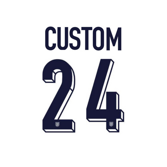 England Euro 2024 Custom Home Player Size Name and Number