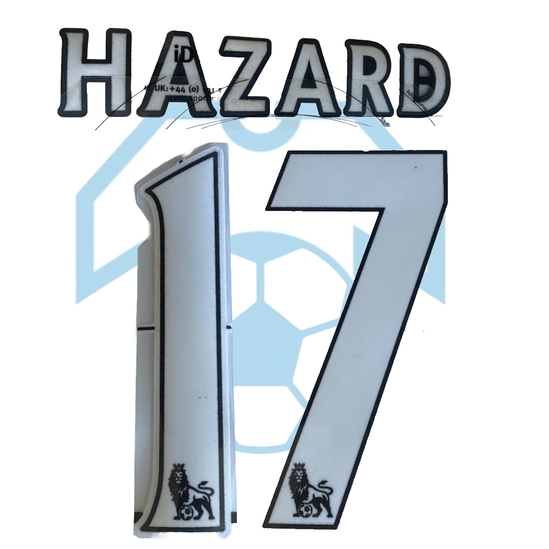 Hazard 17 2007-13 White Player Size Premier League Nameset