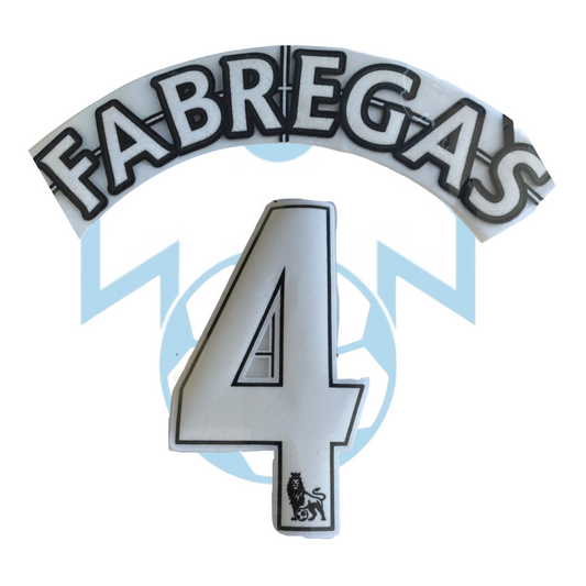 Fabregas 4 2007-13 White Player Size Premier League Nameset