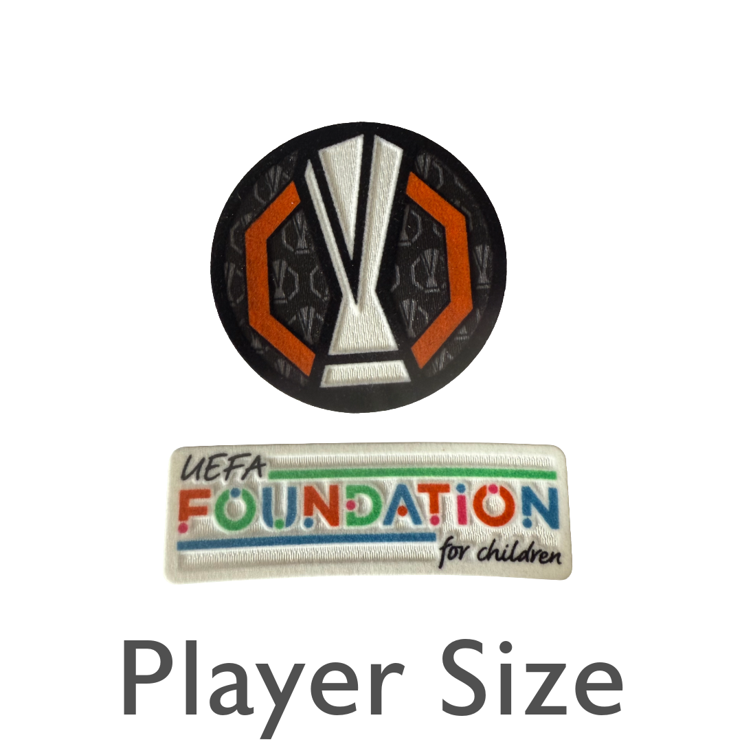 Europa League Sleeve Badges 2024/25 - Trophy Badge and UEFA Federation Patch