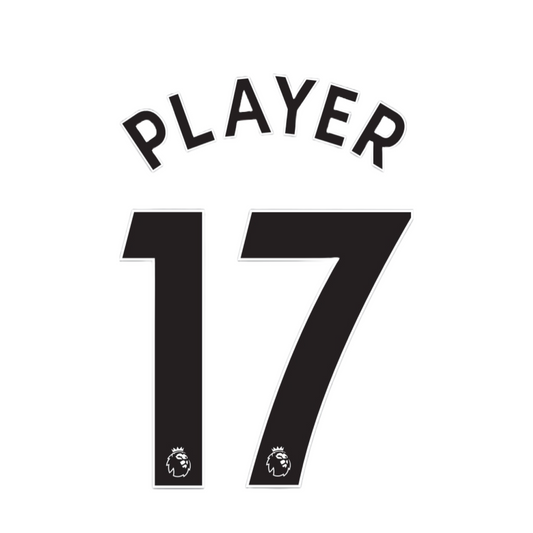 2017 - 19 Black Player Size Premier League Custom Name Set