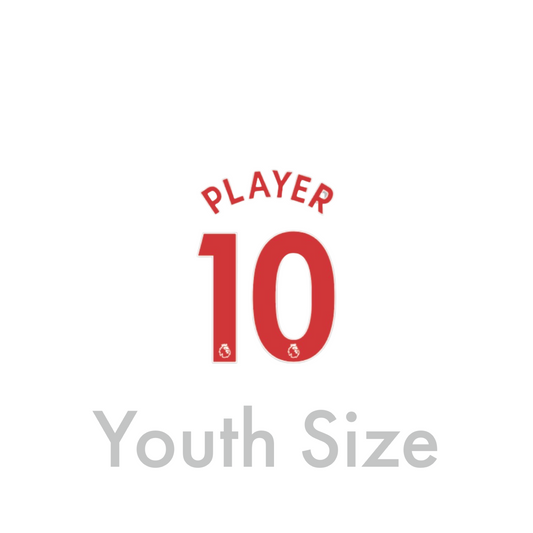 2019 - 23 Red Youth Size Premier League Custom Name Set