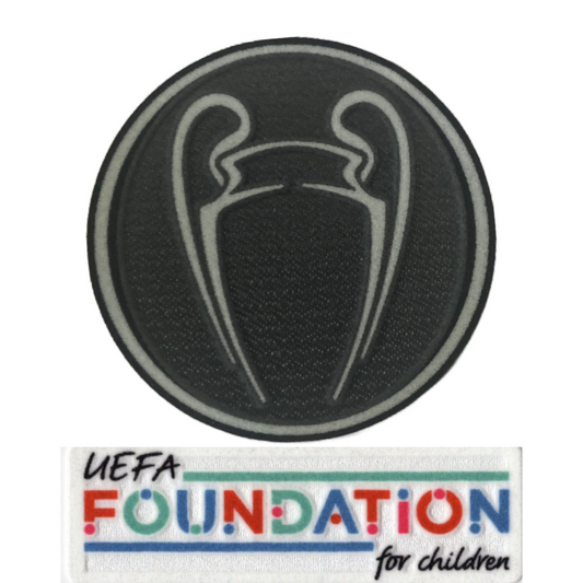 Champions League Holders and Uefa Foundation Sleeve Badges