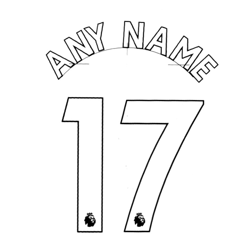 2017 - 19 Youth Size Premier League Custom Name Set