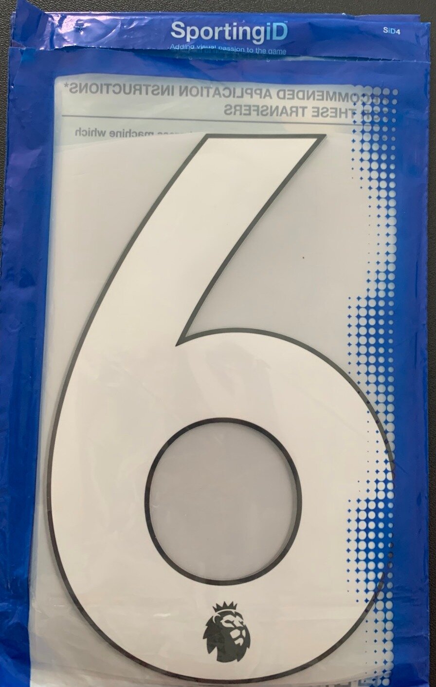 Pack of 10 Player Size White Numbers