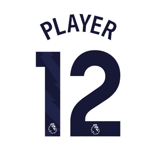 2023-24 Premier League Navy Player Size Custom Name Set