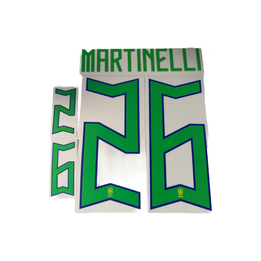 Martinelli 26  - Brazil Home Player Size Nameset