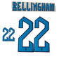 Bellingham 22 England 2022-23 Away Player Size Name and Number