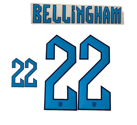 Bellingham 22 England 2022-23 Away Player Size Name and Number