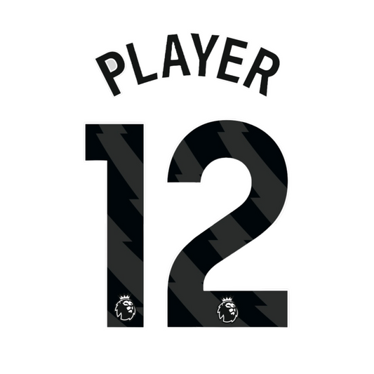 2023-24 Premier League Black Player Size Custom Name Set