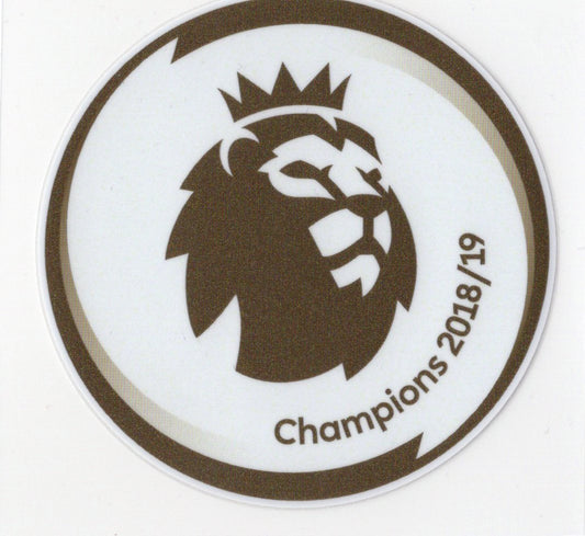 2018 - 2019 Premier League Champions Player Size Sleeve Badge (Man City)